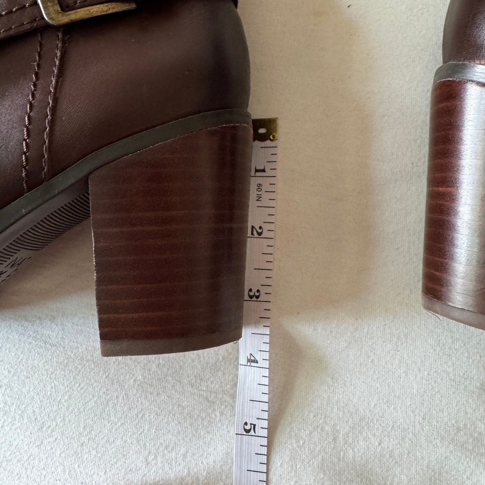 Naturalizer Kelsey Wide Calf Riding Boots 7.5W Leather Dark Brown Equestrian - Picture 7 of 13